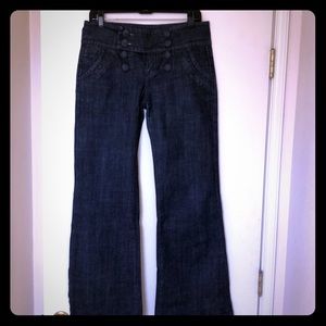 Sailor style denim trousers